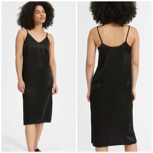Everlane Party Slip Midi Dress Black